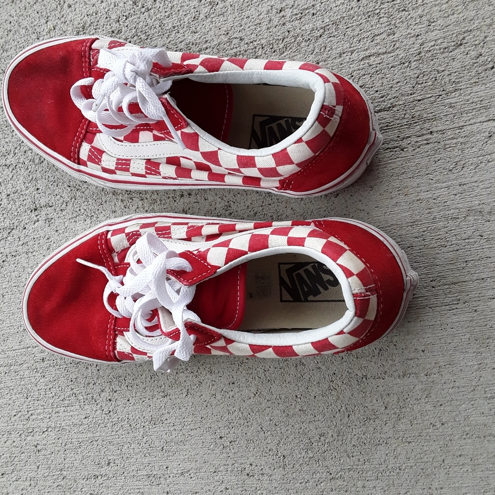Van's Old Skool Checkered Canvas Suede Shoes - Picture 6 of 8